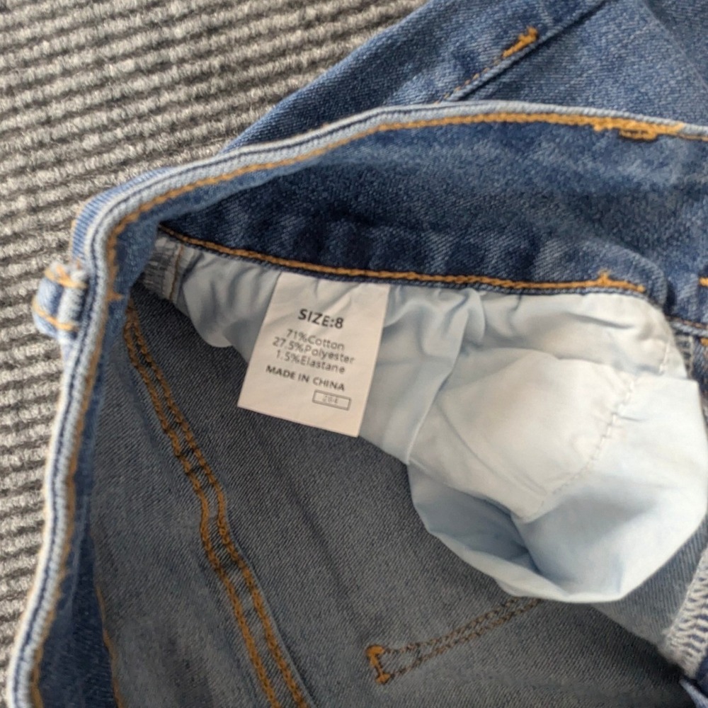 Dokotoo High Waisted Wide Leg Crop Jeans Blue Medium Wash Denim Size 8 NEW - Picture 8 of 8